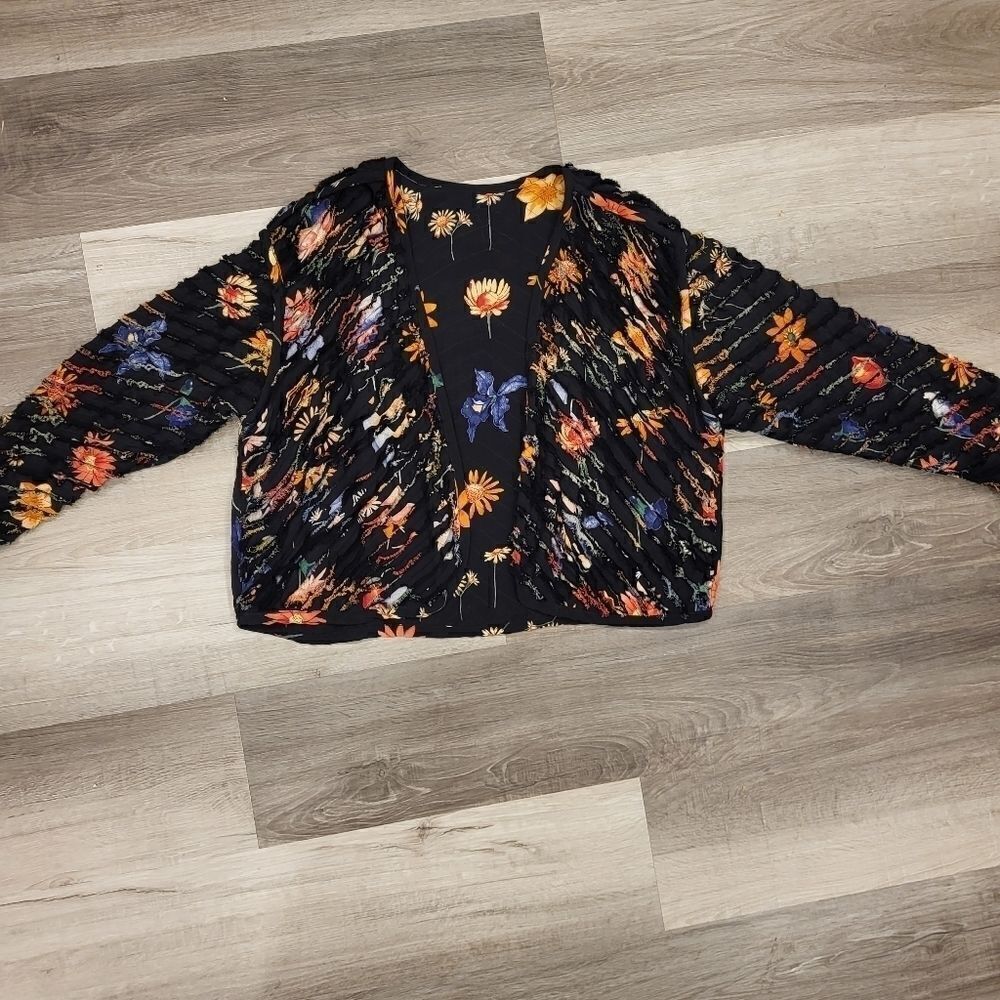 Handmade Chenille reversible cardigan drapey